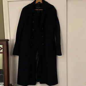 EUC Banana Republic Navy Double-Breasted Wool Coat